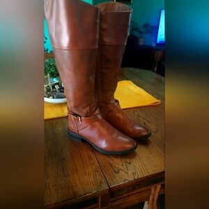 NEW SAM EDELMAN COGNAC TALL BOOTS WOMENS